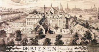 Klooster de Biesen, waar later de papierfabriek zou komen te staan.